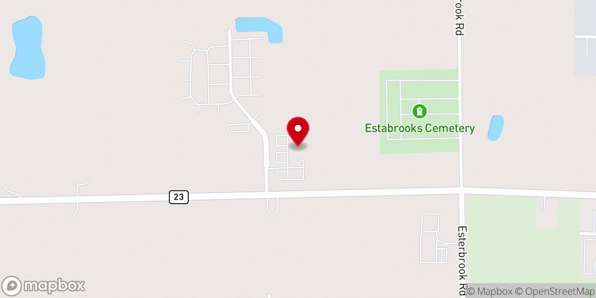 Map showing location of Fond du Lac Church