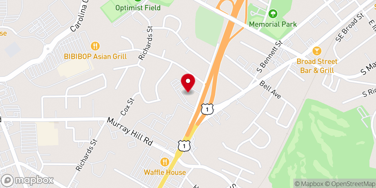 Map showing location of Our Savior Lutheran Church