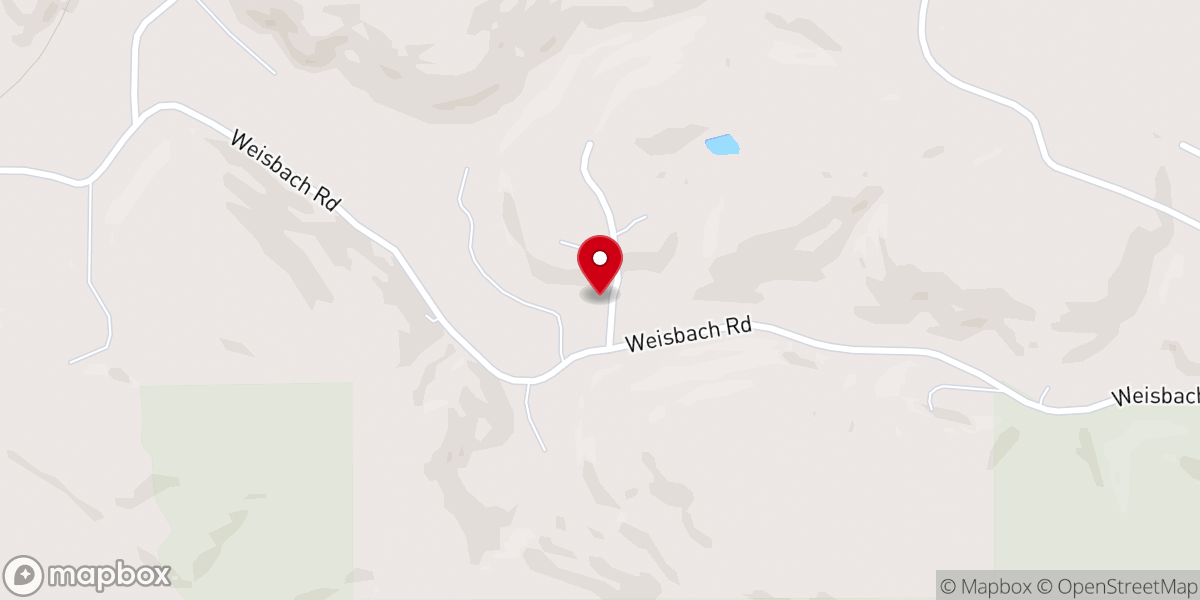 Map showing location of Weisbach Community Church