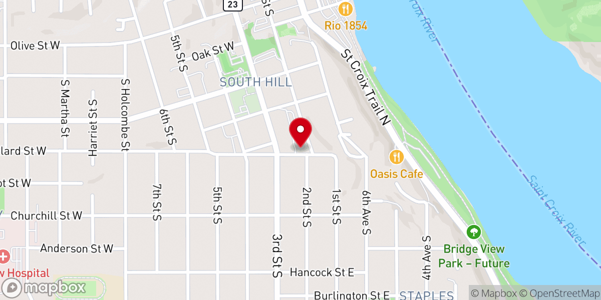 Map showing location of St. Croix Catholic Faith Formation