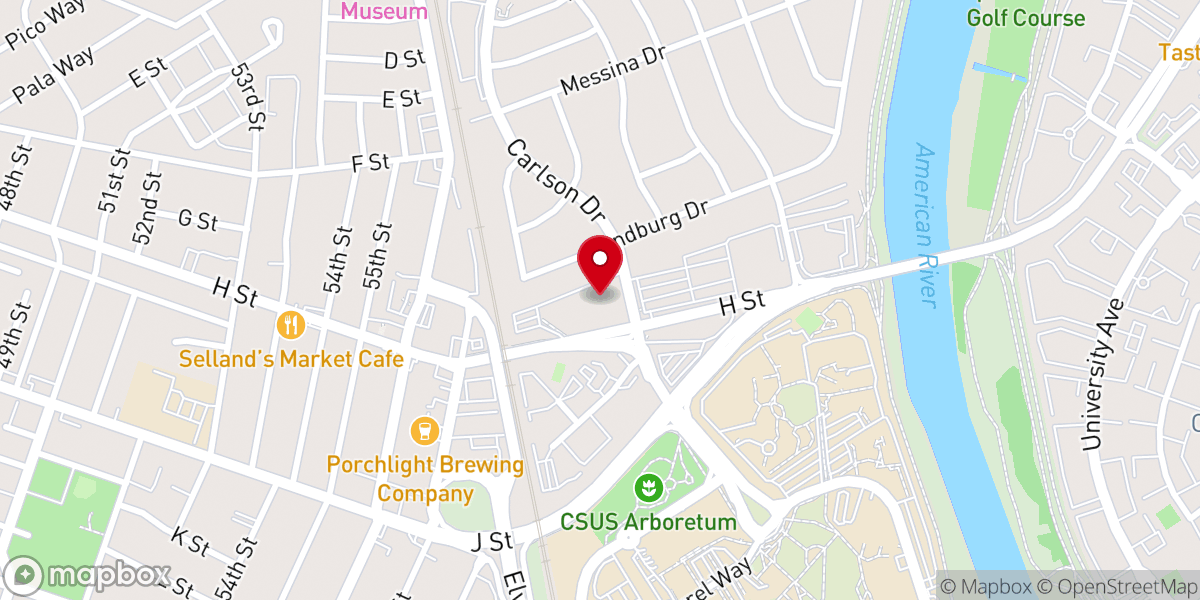 Map showing location of Fremont Presbyterian Church
