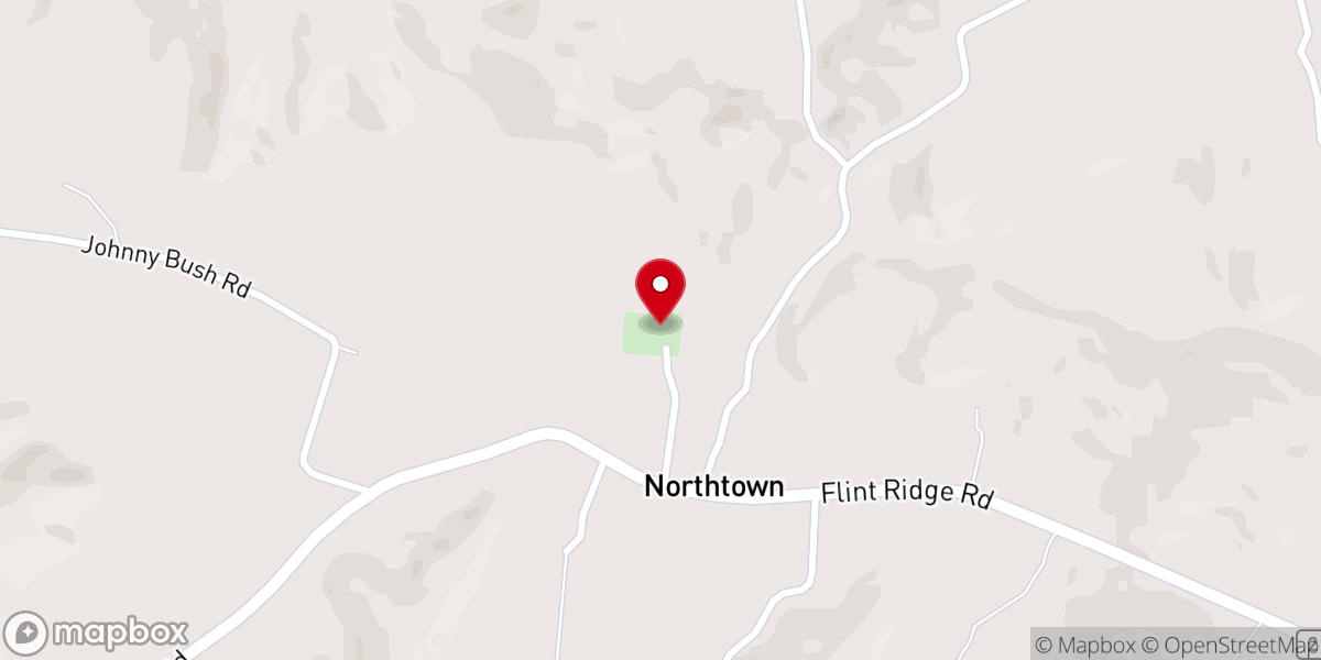 Map showing location of Northtown Baptist Church