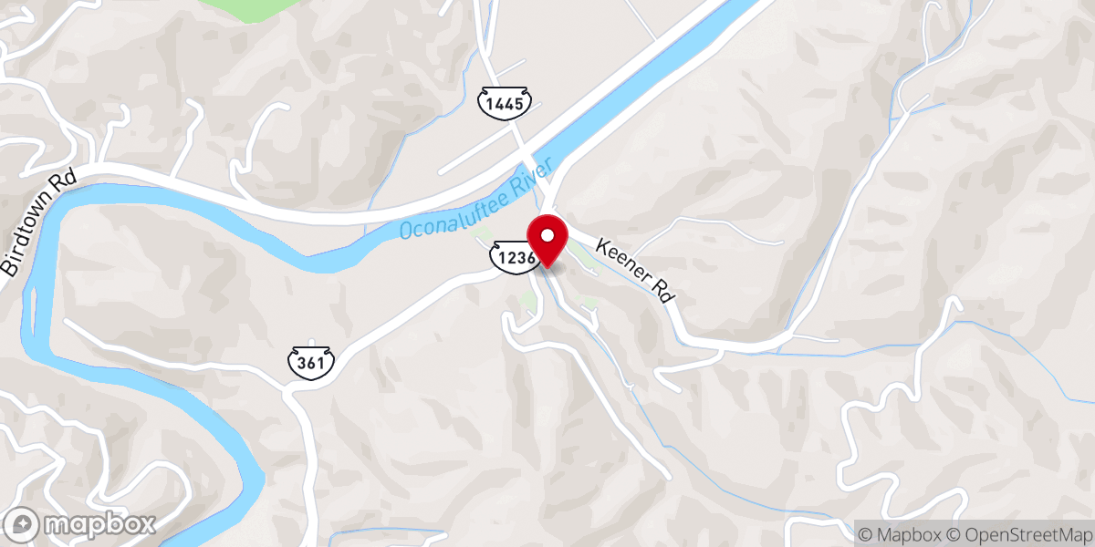 Map showing location of Rock Hill Church