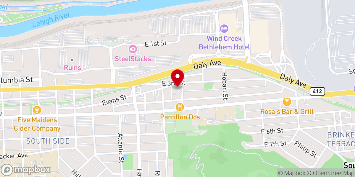 Map showing location of Spirit Temple Bible Church
