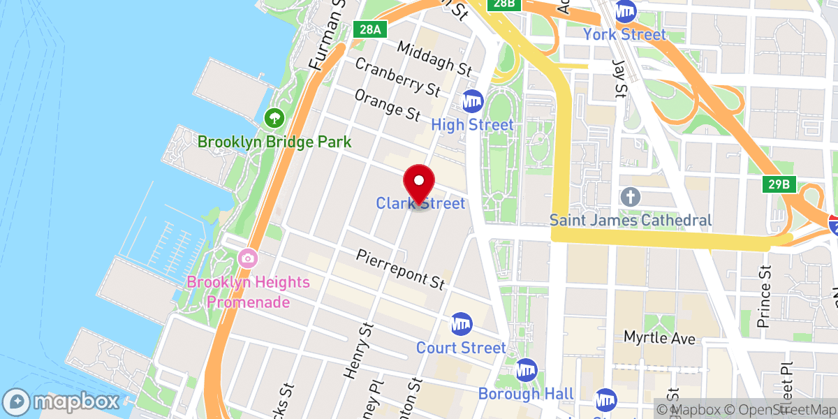 Map showing location of German Evangelical Lutheran Zion Church