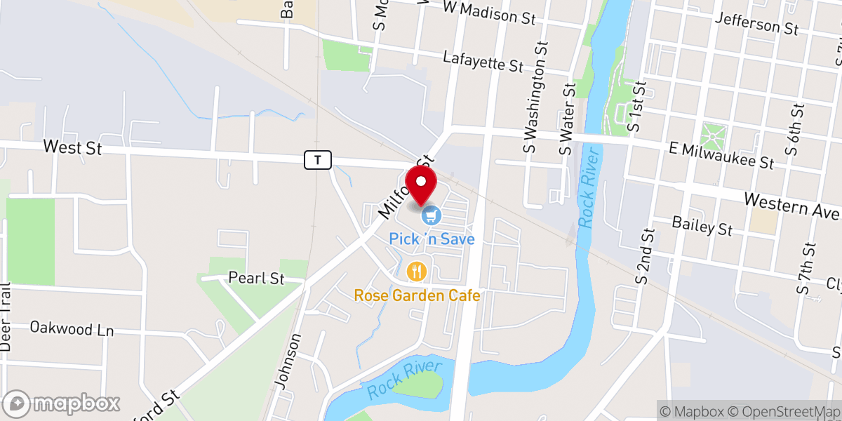 Map showing location of Pick 'n Save