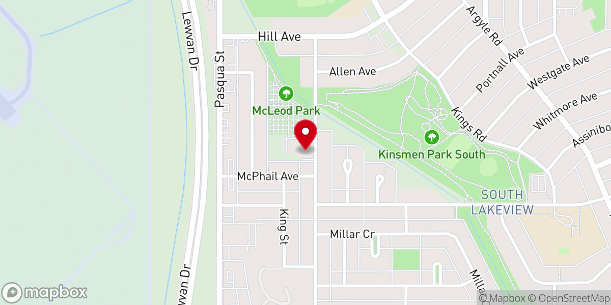 Map showing location of St. Marks Evangelical Lutheran Church