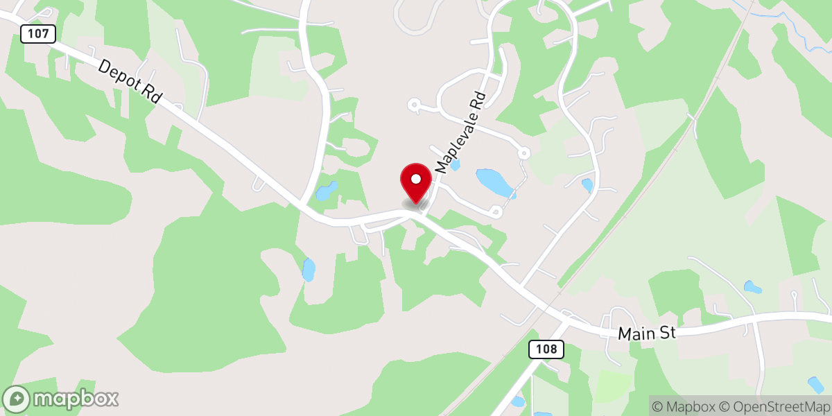 Map showing location of East Kingston United Methodist