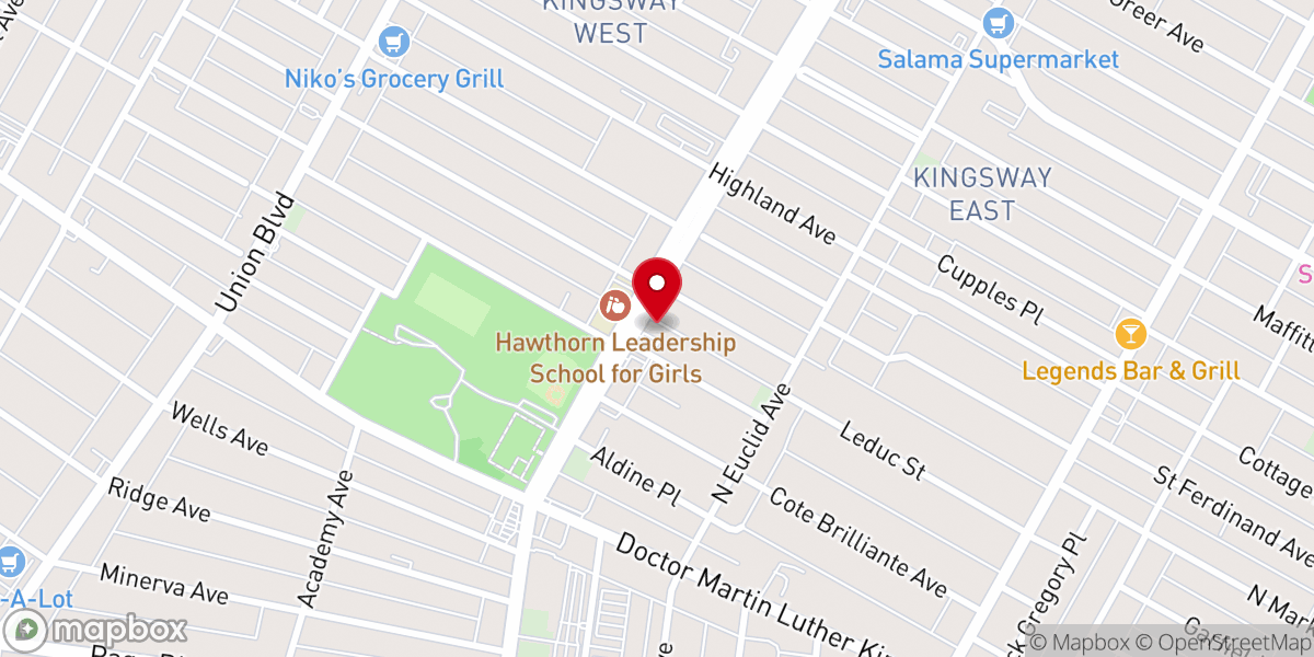 Map showing location of St John AME Church
