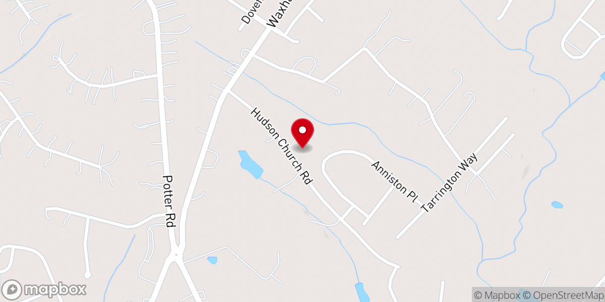 Map showing location of Hudson Grove A.M.E. Zion Church