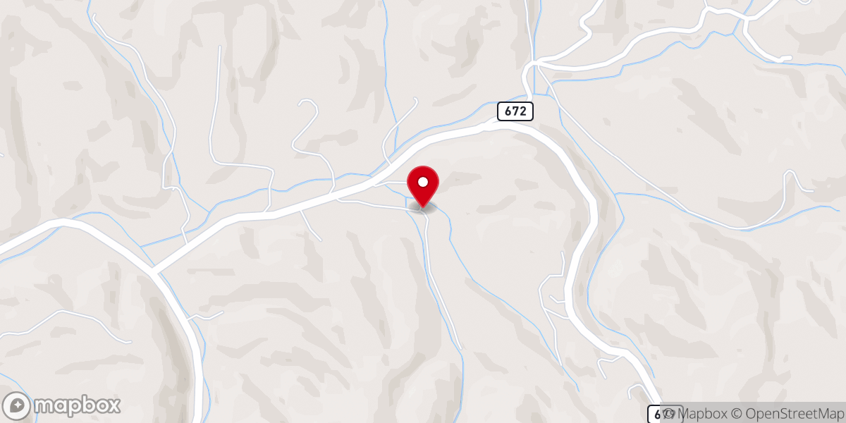 Map showing location of Camp Creek United Methodist Church