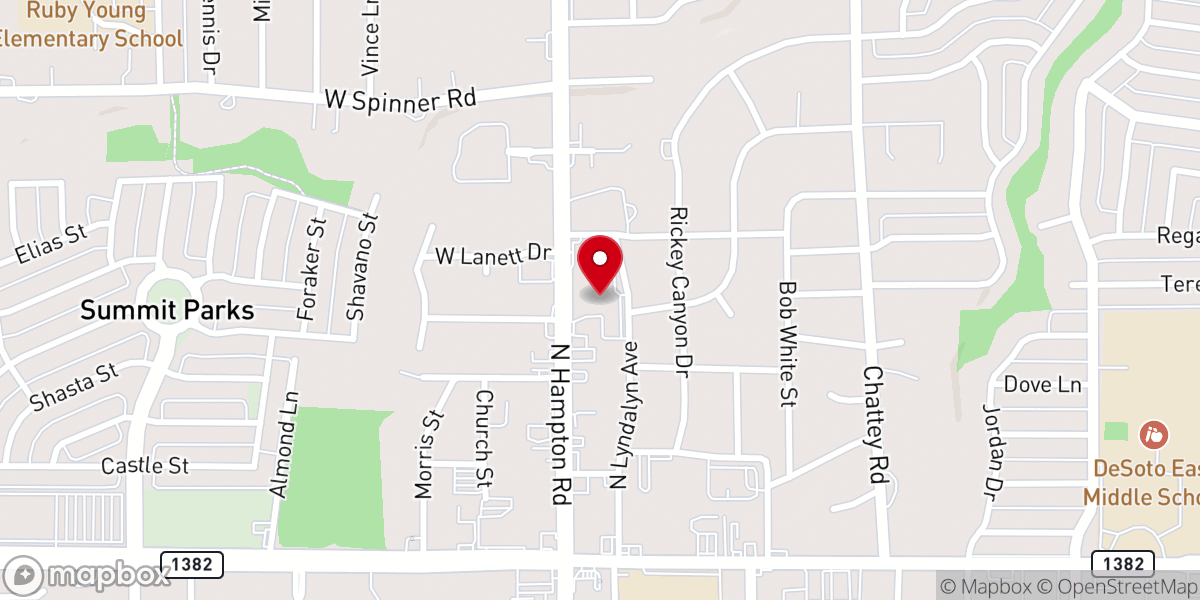 Map showing location of Hampton Road Baptist Church