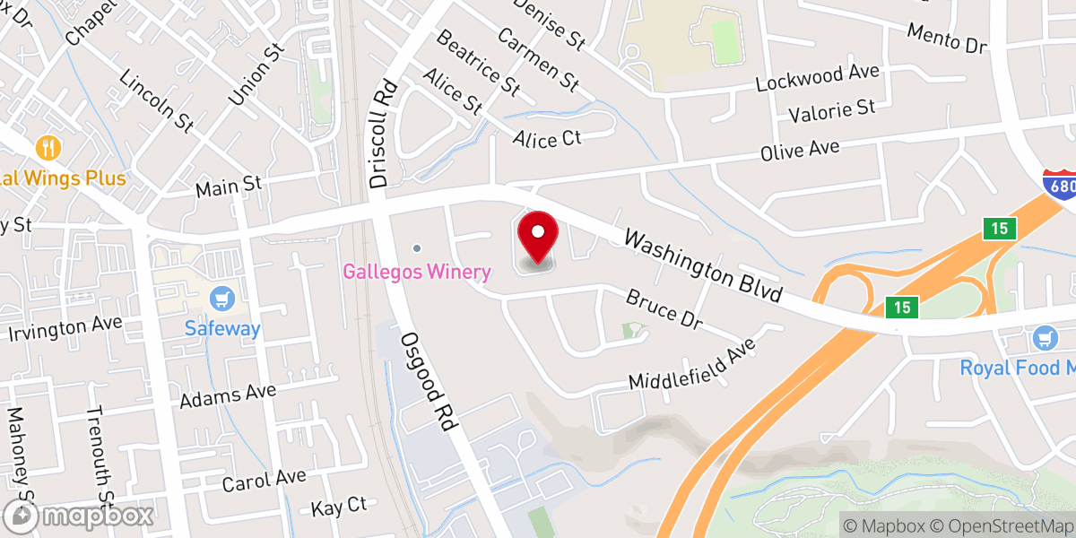 Map showing location of Mission Peak Unitarian Universalist Congregation