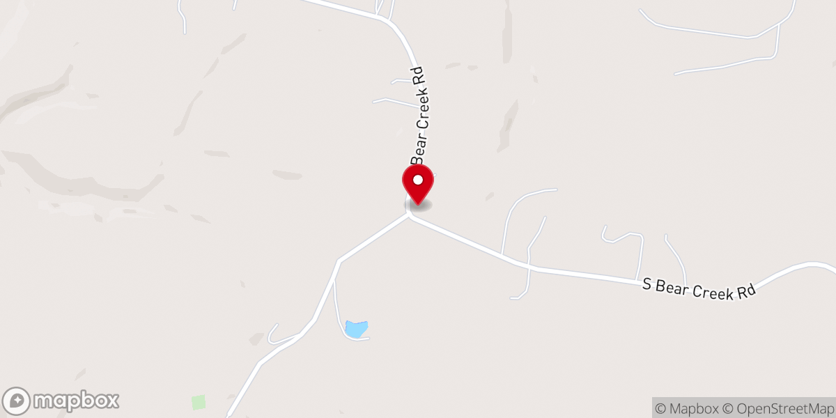 Map showing location of Bear Creek Emmanuel Apostolic Church
