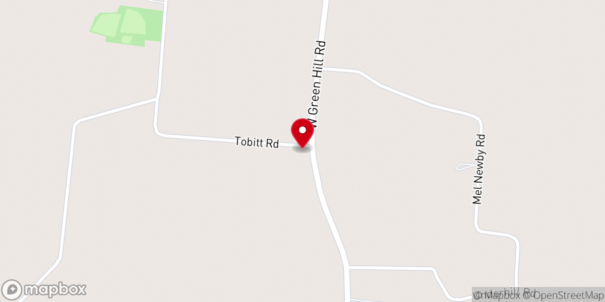 Map showing location of Bethel Hill Baptist Church