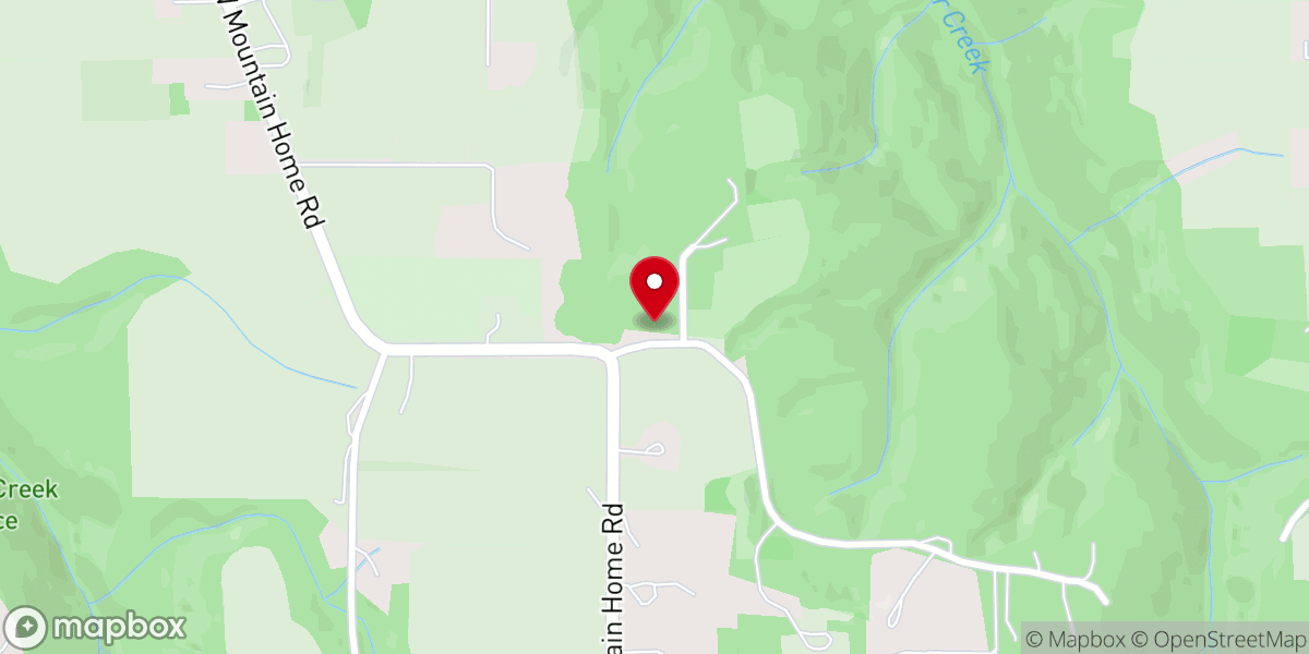 Map showing location of Mountain Home United Methodist Churc