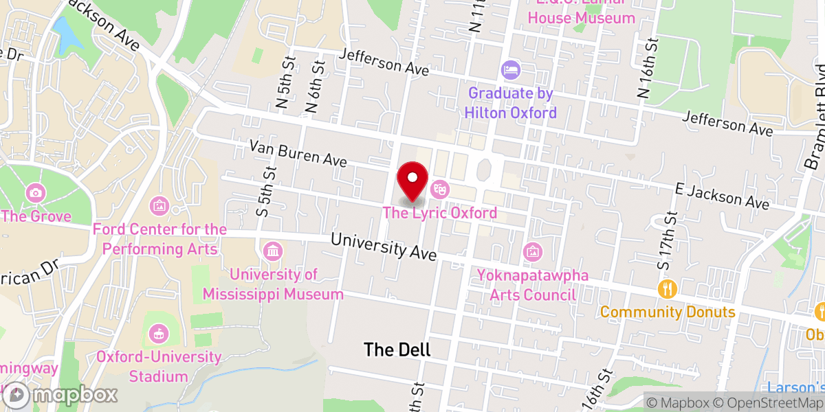 Map showing location of First Presbyterian Church