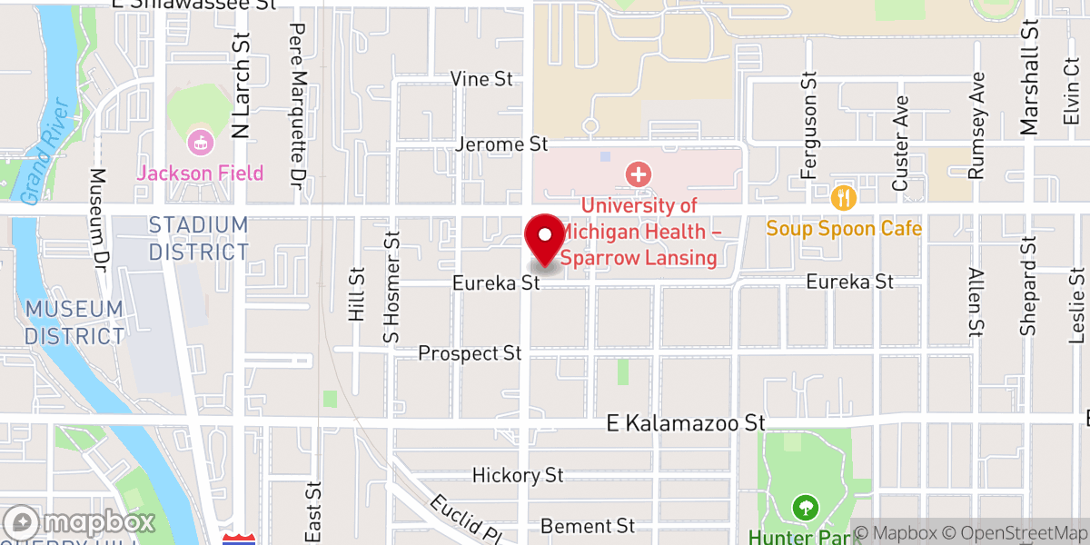 Map showing location of Pilgrim Congregational United Church of Christ
