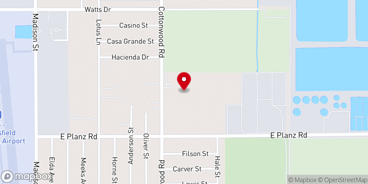 Map showing location of Iglesia La Senda Antigua-bakersfiel D