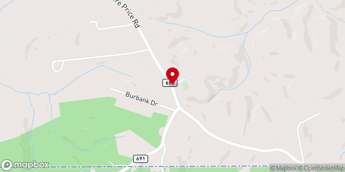 Map showing location of Whites Chapel Baptist Church Prsng