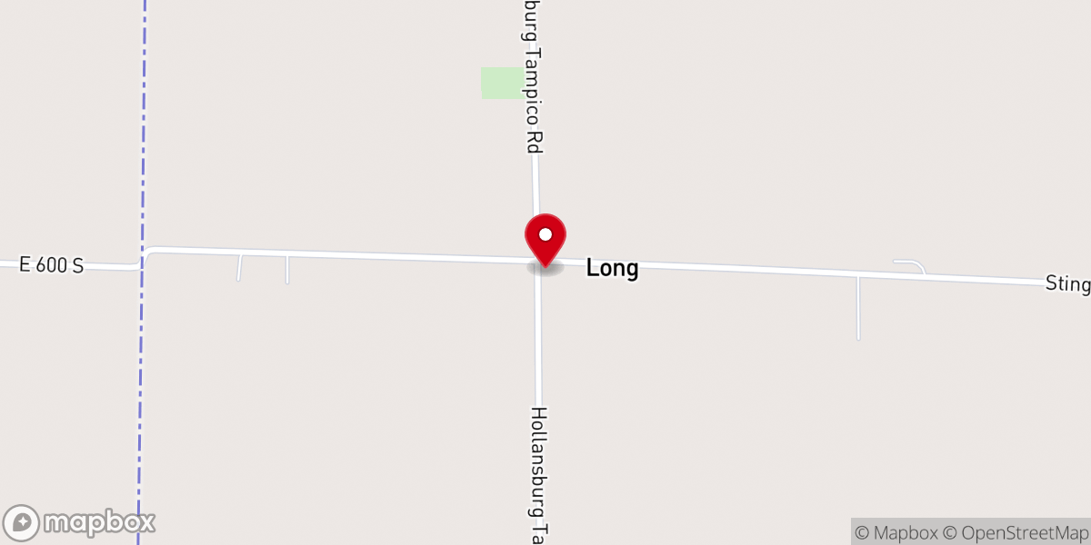 Map showing location of Bethel Long Wesleyan Church