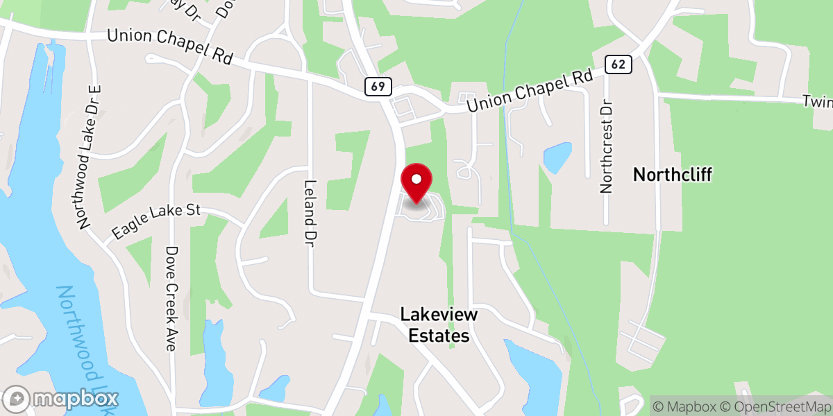 Map showing location of Magnolia Chapel North