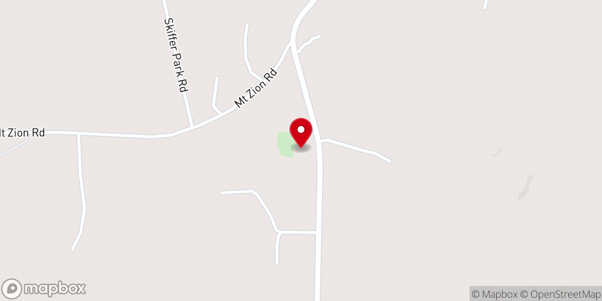Map showing location of Pleasant Grove C.M.E. Church