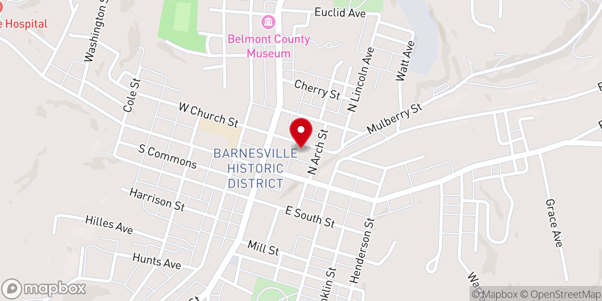 Map showing location of Public Parking - Water Dept.