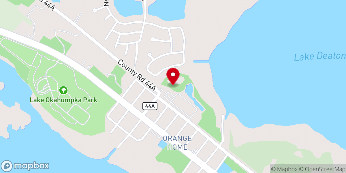 Map showing location of Lake Deaton United Methodist Church