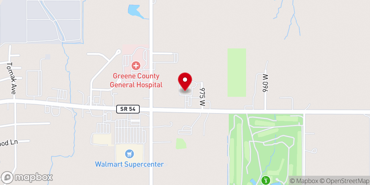 Map showing location of Harrah Chapel