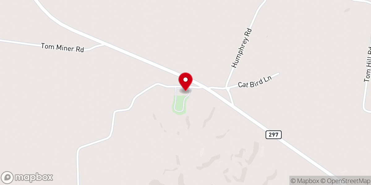 Map showing location of Deer Creek Church