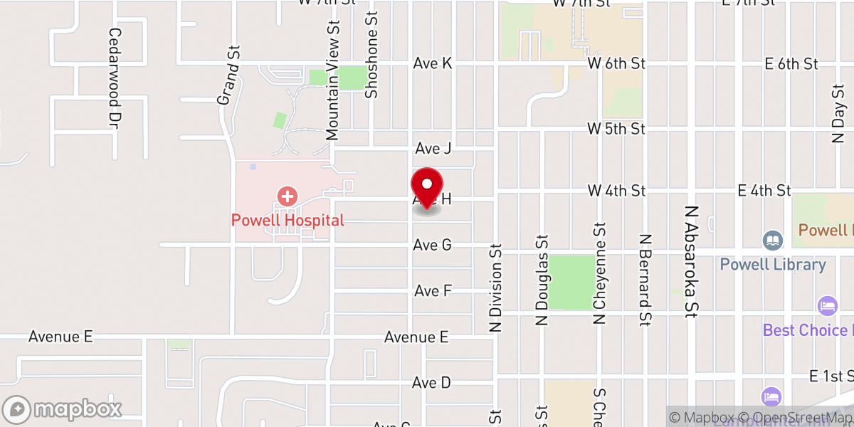 Map showing location of Hope Lutheran Church ELCA