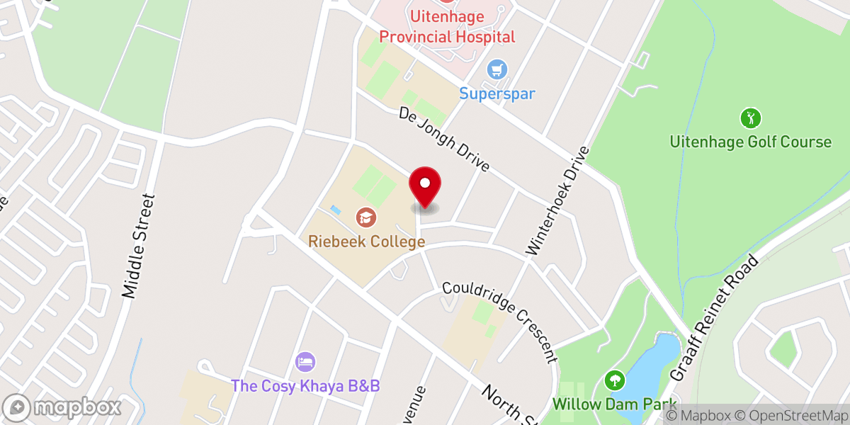 Map showing location of Uitenhage Methodist Church of SA