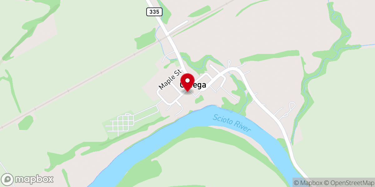 Map showing location of Omega