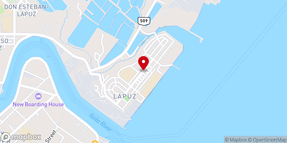 Map showing location of Bo.Obrero Iloilo city Baptist Church