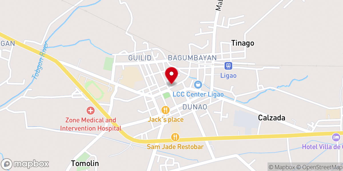 Map showing location of St. Stephen Protomartyr Parish Church - Guilid, Ligao City, Albay (Diocese of Legazpi)