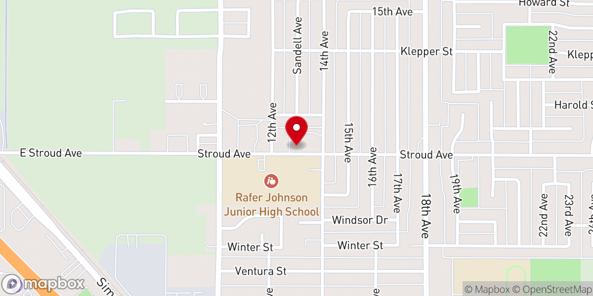 Map showing location of Neighborhood Church - Kingsburg Campus