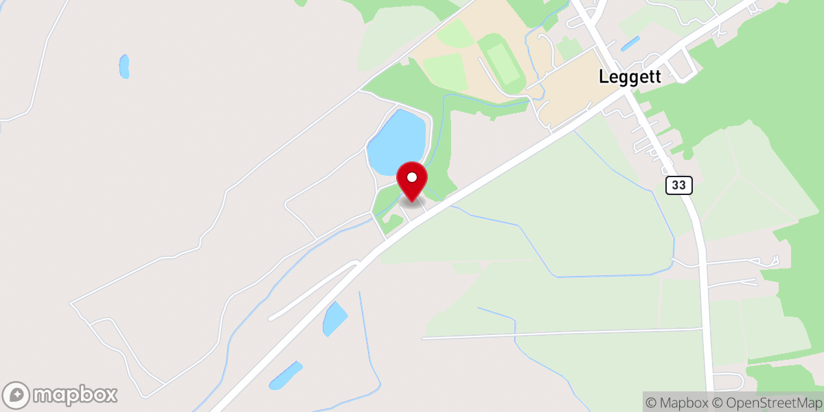 Map showing location of Leggett Chapel Missionary Baptist Church