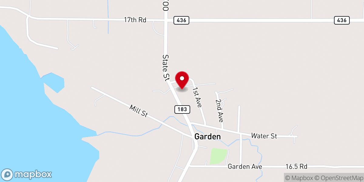 Map showing location of Garden Area Catholic Churches