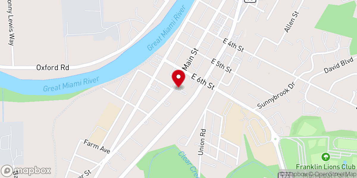 Map showing location of King's Church