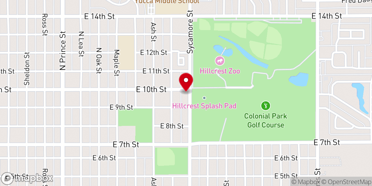 Map showing location of Iglesia Renacer