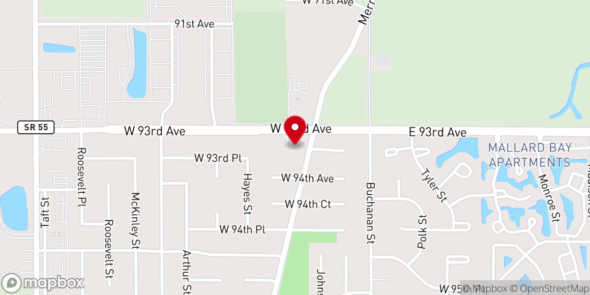 Map showing location of Our Shepherd Lutheran Church