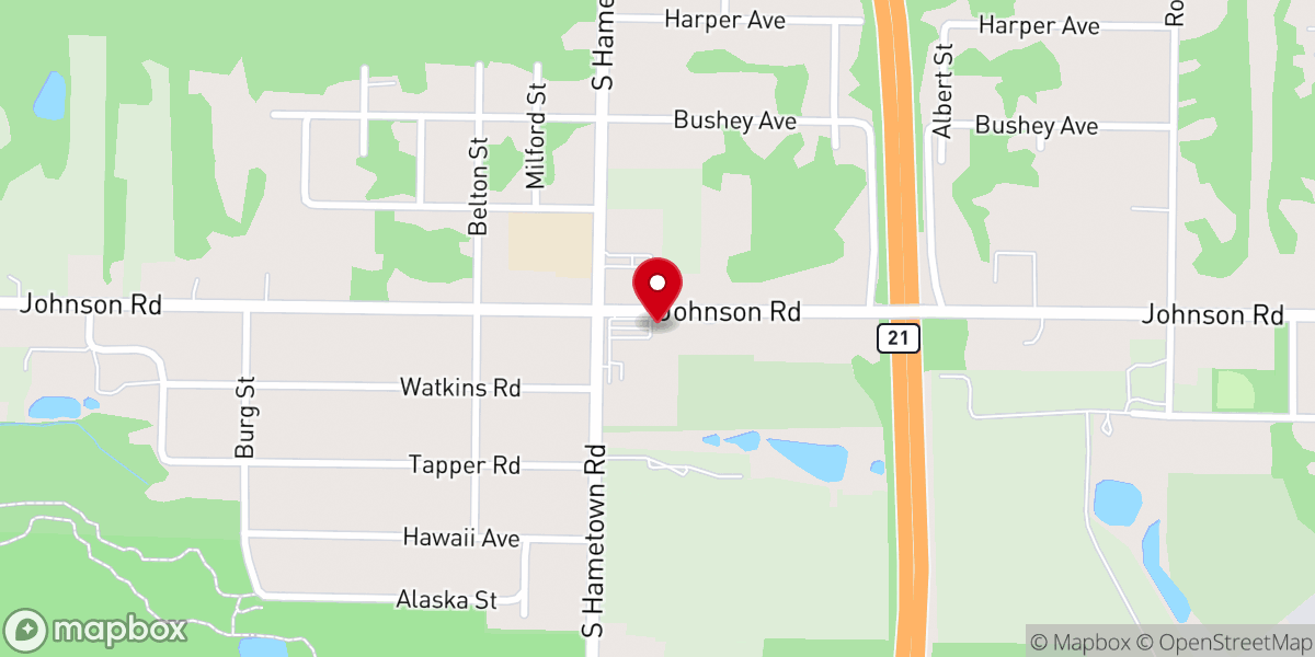 Map showing location of St Andrew the Apostle Catholic Church