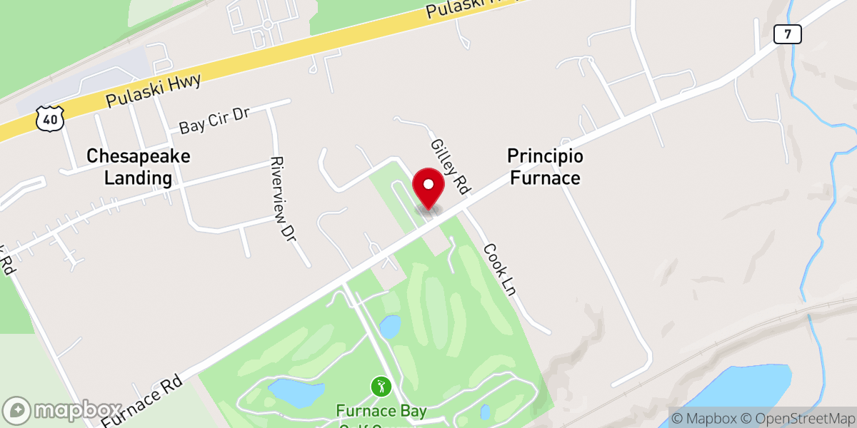 Map showing location of Principio United Methodist Church