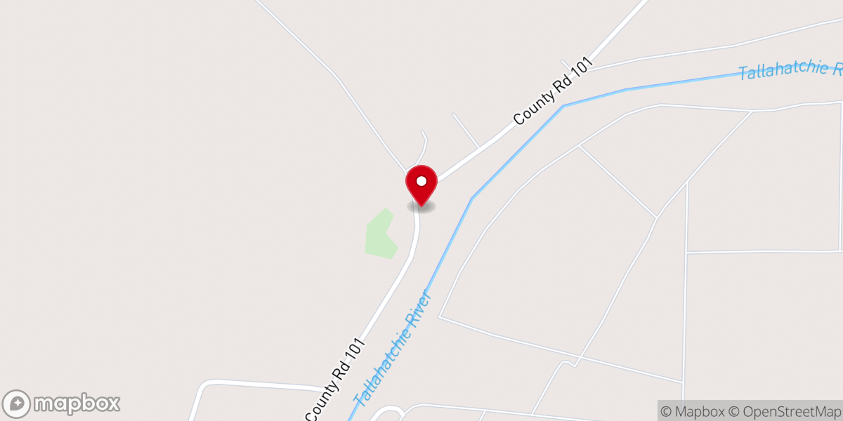 Map showing location of Salem Church