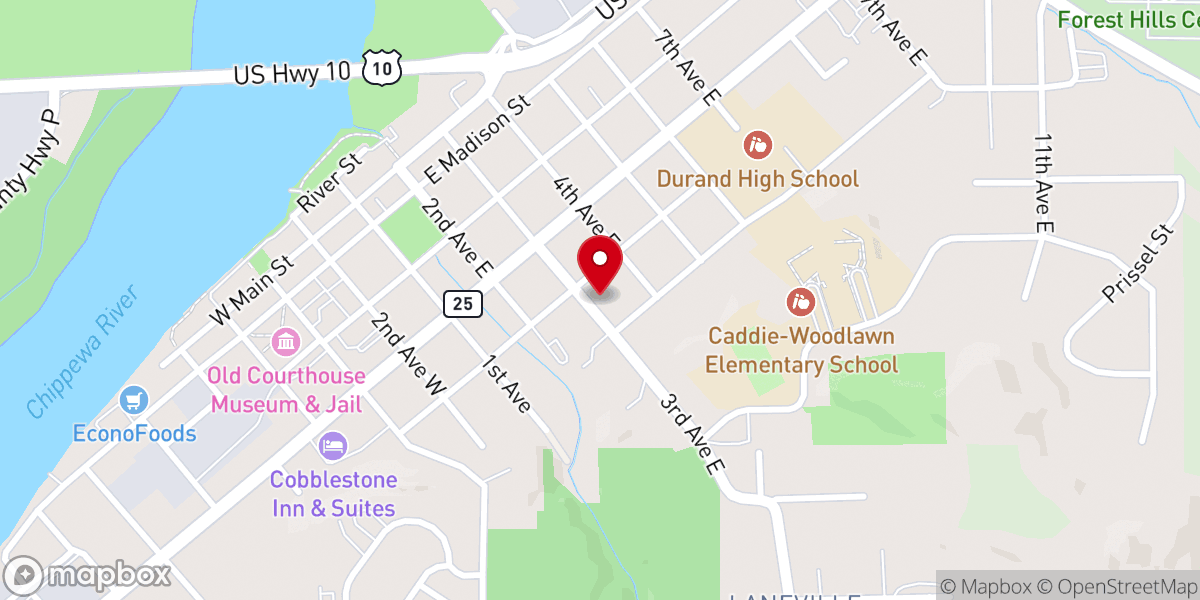 Map showing location of St Johns Lutheran Church
