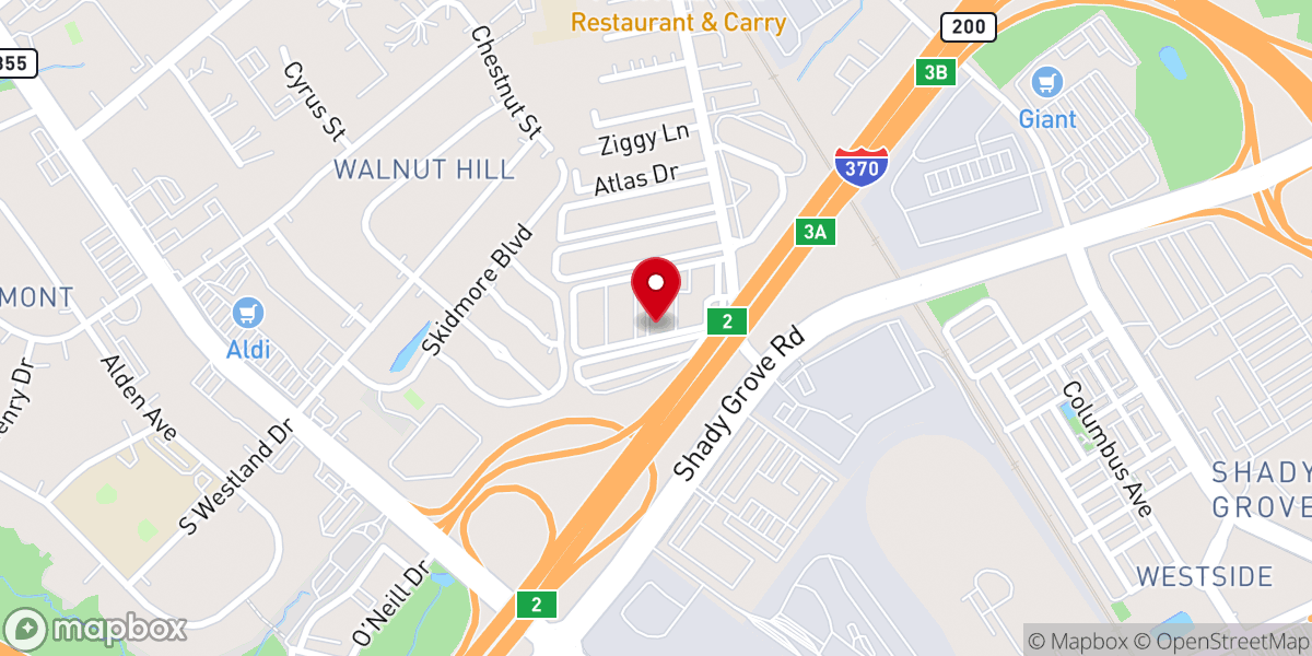 Map showing location of Montgomery Baptist Church