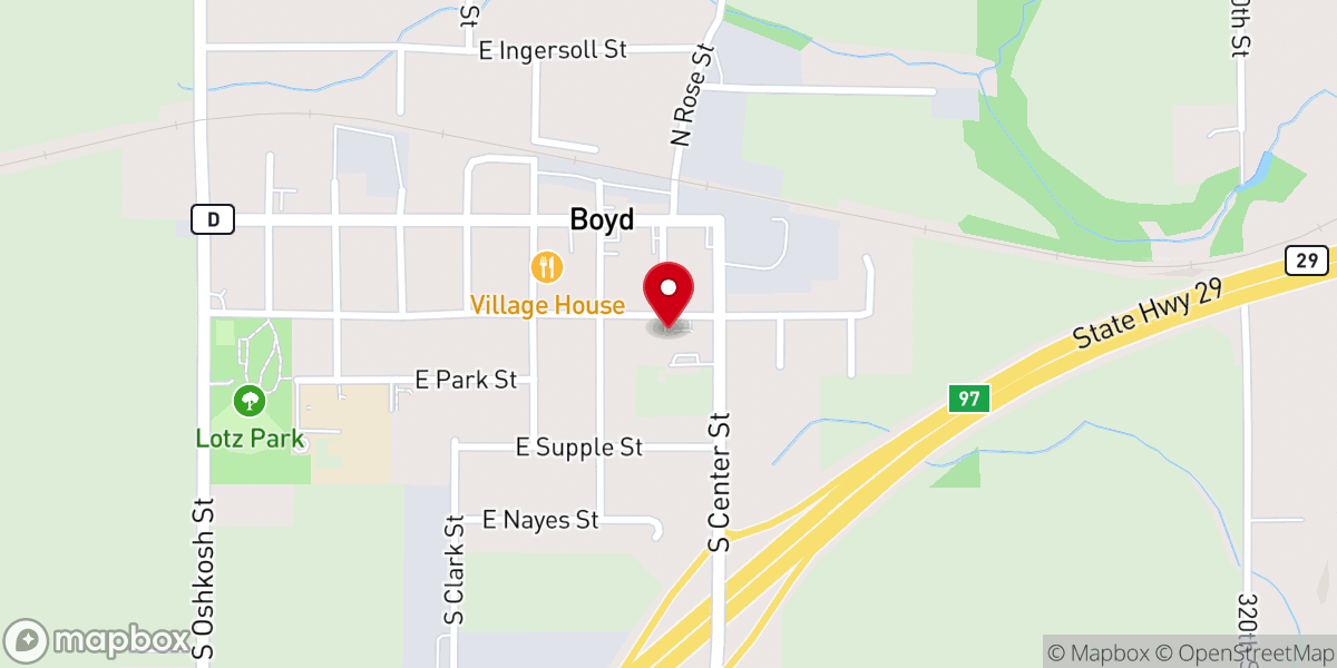 Map showing location of St. Joseph Catholic School