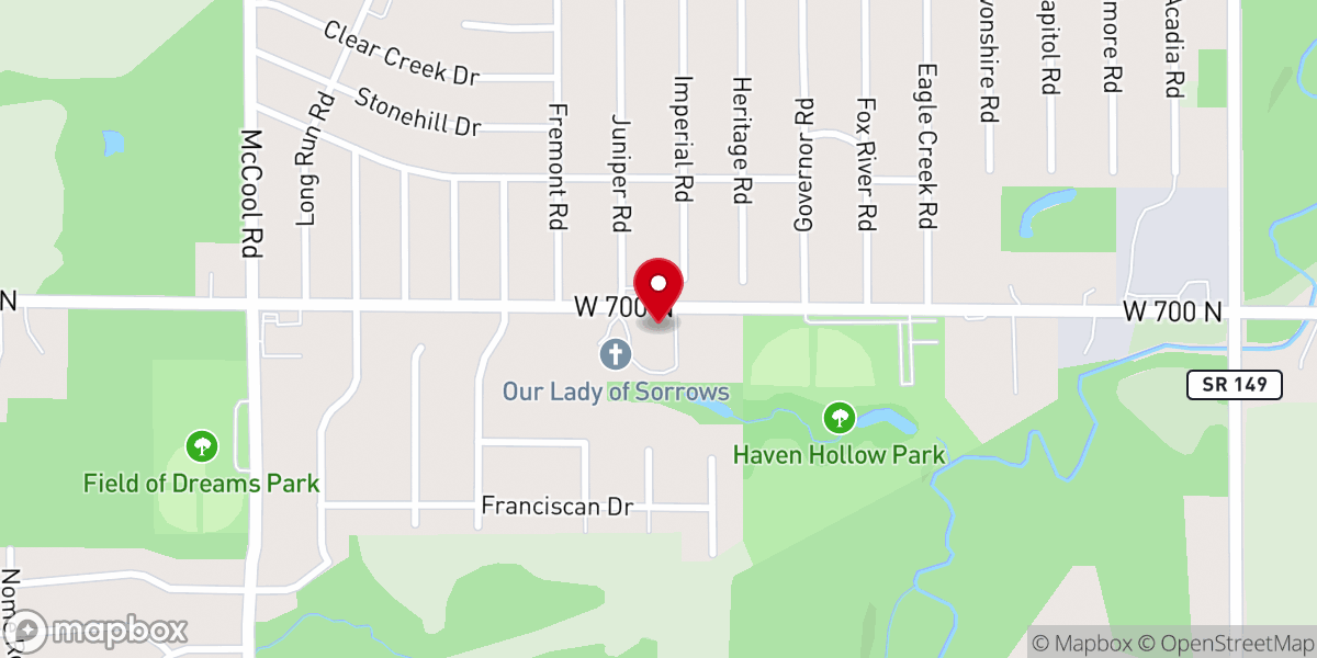 Map showing location of Franciscan Brothers Christ