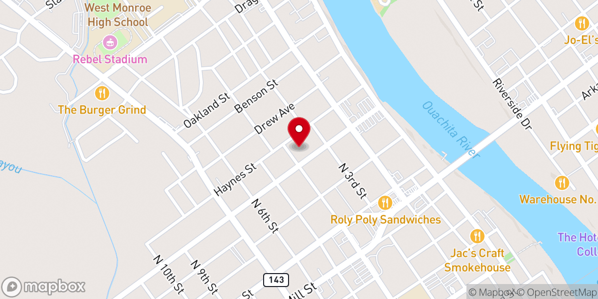 Map showing location of Fire Baptized Holiness Church